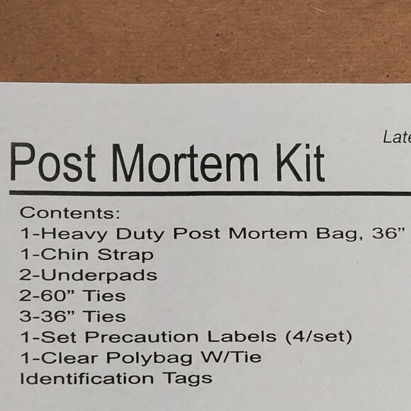 Busse #911 Post Mortem Kit 36" 90" - Picture 3 of 5